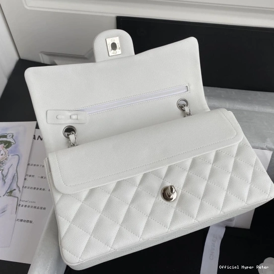 Hyper Peter Calfskin Large 2.55 Leather A01112 CHANEL Flap White Bag 0801